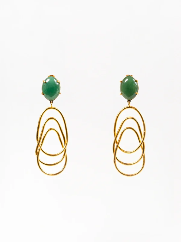 Twisted aventurine earrings